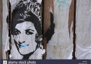 St James Park Wall Mural Diana Königin Der Herzen Stockfotos & Diana Königin Der