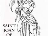 St Joan Of Arc Coloring Page Saint Joan Arc Drawing Sketch Coloring Page