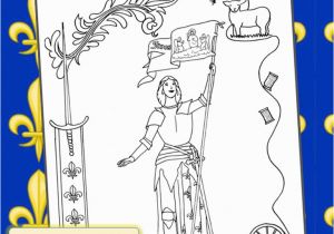 St Joan Of Arc Coloring Page Saint Joan Of Arc Coloring Page Drawn2bcreative