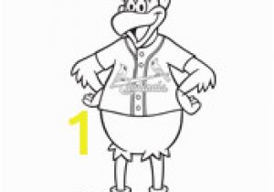 St Louis Cardinals Fredbird Coloring Page Pawsox Coloring Pages