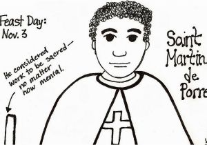 St Martin De Porres Coloring Page Saint Martin De Porres San Martin De Porres