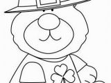 St Patrick S Day Coloring Pages Saint Patrick S Day Bear Coloring Page