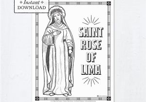 St Rose Of Lima Coloring Page Catholic Coloring Page Saint Rose Of Lima Catholic