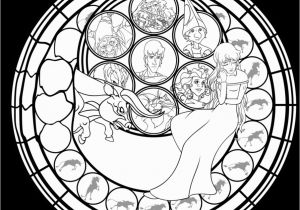 Stained Glass Disney Coloring Pages for Adults Amalthea Stained Glass Coloring Page by Akili Amethyst