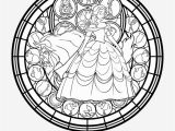Stained Glass Disney Coloring Pages for Adults Beauty and the Beast Stained Glass Window Coloring
