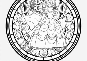 Stained Glass Disney Coloring Pages for Adults Beauty and the Beast Stained Glass Window Coloring