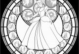 Stained Glass Disney Coloring Pages for Adults Cinderella Stained Glass Vector Line Art by Akili Amethyst