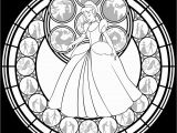 Stained Glass Disney Coloring Pages for Adults Cinderella Stained Glass Vector Line Art by Akili Amethyst