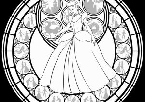 Stained Glass Disney Coloring Pages for Adults Cinderella Stained Glass Vector Line Art by Akili Amethyst