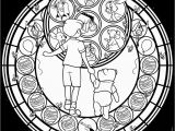 Stained Glass Disney Coloring Pages for Adults Sg Winnie the Pooh Line Art by Akili Amethyst On