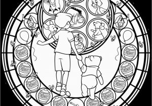 Stained Glass Disney Coloring Pages for Adults Sg Winnie the Pooh Line Art by Akili Amethyst On