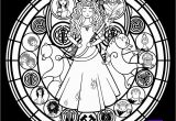 Stained Glass Disney Coloring Pages for Adults Stained Glass Merida Line Art by Akili Amethyst On