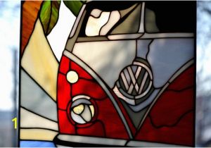 Stained Glass Wall Murals Stained Glass Panel Suncatcher Window Pendant Wall Hanging Hippie Bus Stained Glass Picture Surfboard Handmade Home Decor