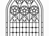 Stained Glass Window Coloring Pages Stock Vector