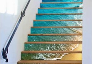 Stair Riser Murals 3d Beach Shell Stairs Risers Decoration Mural Vinyl Decal