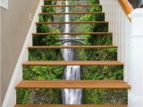 Staircase Wall Mural Ideas 3d Single Water Fall Stair Risers Mural Pvc Sticker Mural