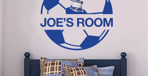 Stamford Bridge Wall Mural Birmingham City F C Ball Design & Personalised Name Wall