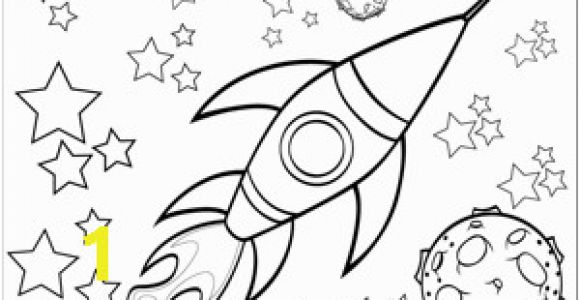 Star Coloring Pages for Kids A Rocketship Flies by A Planet and Through the Stars In This