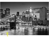 Star Trek Bridge Wall Mural Brooklyn Bridge Panoramic Peel & Stick Wall Mural Black & White 72