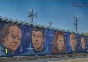 Star Trek Mural Star Trek Mural Up the Center Street From the Visitor Center