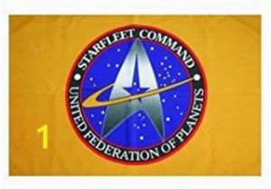 Star Trek Wall Mural Bridge Amazon Star Trek Starfleet Mand Flag Banner