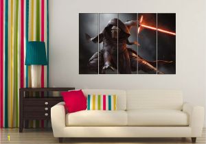 Star Wars Full Wall Murals Star Wars the force Awakens Kylon Ren Wall Art Canvas Poster Besthomedesign