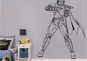 Star Wars Murals for Bedrooms Boba Fett Wall Decal Star Wars Vinyl Sticker Bedroom Decal
