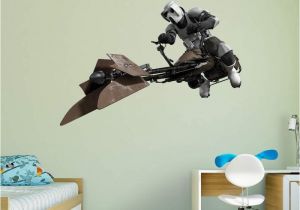 Star Wars Wall Mural Art Decal Fathead Star Wars Scout Trooper Speeder Bike Wall Decal 92