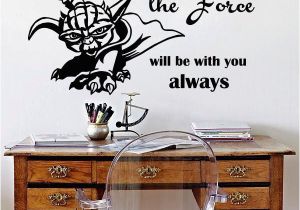 Star Wars Wall Mural Art Decal Wall Decal Jedi Master Yoda Star Wars Quote Remember the