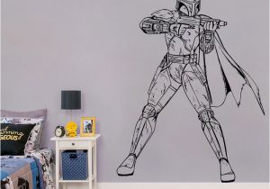 Star Wars Wallpaper Murals Boba Fett Wall Decal Star Wars Vinyl Sticker Bedroom Decal