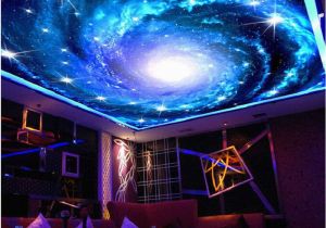 Starry Night Sky Murals Starry Sky Galaxy Full Wall Ceiling Mural Wallpaper Print Home