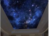 Starry Night Sky Murals wholesale Interior Ceiling Custom 3d Ceiling Mural Wallpaper