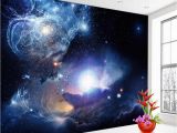 Starry Night Wall Mural Shinehome Starry Night Space Star Planet Wallpaper Murals