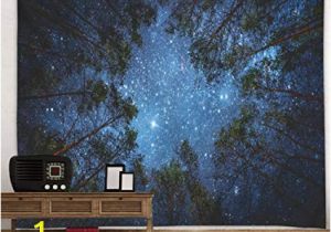 Starry Night Wall Mural Yi Curtain Tapestry Starry Night forest Starry Tapestry Wall Hanging 3d Printing forest Tapestry Galaxy Tapestry Starry Sky Tapestry for Dorm Living