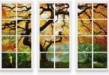 Startonight 3d Mural Wall Art Startonight Canvas Wall Art Maple at Window Nature Framed