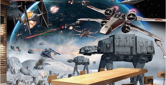 Starwars Mural Nach 3d Foto Tapete Wandbild Star Wars Große Wandbilder Wand Malerei