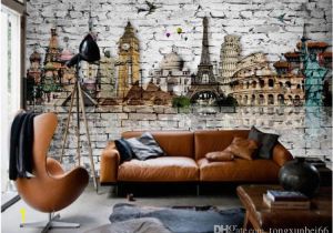 Statue Of Liberty Wall Mural Custom 3d Mural Wallpaper Roll Classic European Architecture Eiffel tower Big Ben Statue Liberty Brick Wall Paper Murals 3d Hd Wall Wallpaper Hd