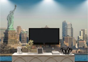 Statue Of Liberty Wall Mural Custom Photo 3d Wallpaper Mural Statue Of Liberty American City Landscape Home Decor Living Room 3d Wall Murals Wallpaper for Walls 3d