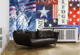 Statue Of Liberty Wall Mural Custom Size 3d Wallpaper Living Room Mural National Flag Statue Liberty Picture sofa Backdrop Home Decor Creative Hotel Study Wallpape