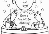 Staying Healthy Coloring Pages Free Printable Coloring Page to Teach Kids About Hygiene Germs are