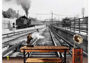 Steam Train Wall Mural Custom 3d Wall Murals Wallpaper 3d Wallpaper Murals Huge Old Train Steam Industry Revolution Nostalgia Old Background Wall Wallpapers for