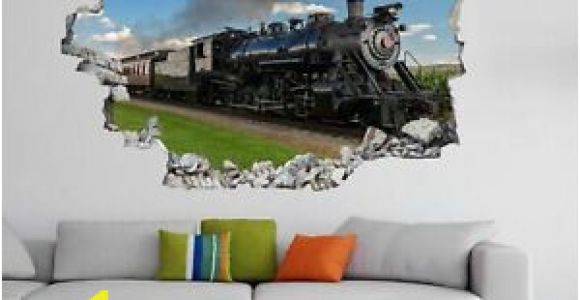 Steam Train Wall Mural Vintage Retro Steam Train Lo Otive Wall Sticker Mural