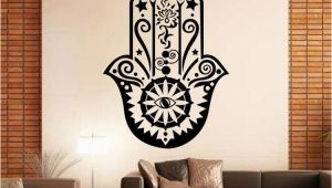 Stick On Murals for Walls Art Design Hamsa Hand Wall Decal Vinyl Fatima Yoga Vibes Sticker