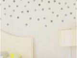 Stick On Murals for Walls Uk Silver Dot Wall Decals Metallic Silver Polka Dots Wall