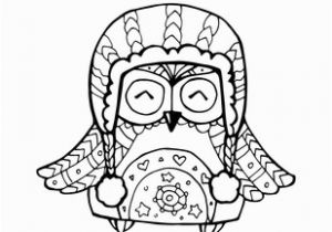 Stocking Hat Coloring Page Owl In Winter Hat Coloring Page