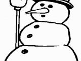Stocking Hat Coloring Page Simple Snowman Coloring Pages