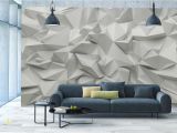 Stone Effect Wall Murals 3d Wallpaper Mural Abstract Room Art White Stone Triangle Look Wall