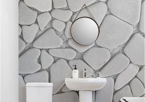 Stone Effect Wall Murals Carta Da Parati Murale Con Ghiaia Grigia