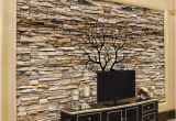 Stone Effect Wall Murals Custom Wallpaper 3d Stone Wall Trunk Wallpaper Living Room