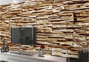 Stone Effect Wall Murals Home Decor Wall Papers 3d Stone Brick Wallpaper Custom Wall